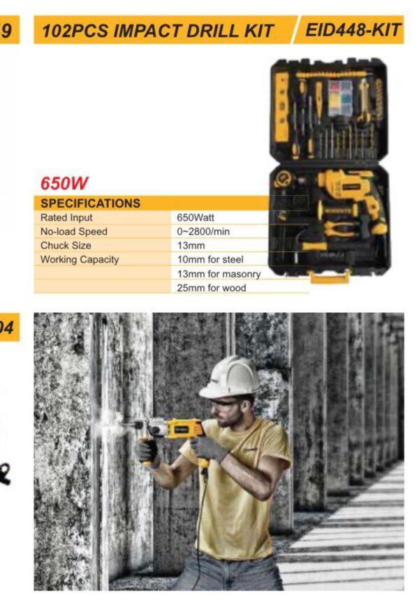 102pcs Impact Drill Kit-EID448-KIT - Image 2